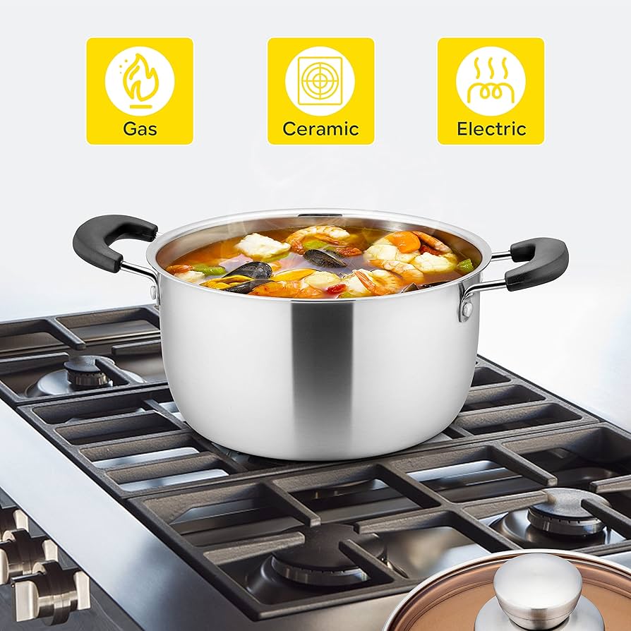 新品 英国製 【California 】Soup Dish 4枚 Amazon.com: E-far 4 Quart Stock Pot, Stainless Steel Metal